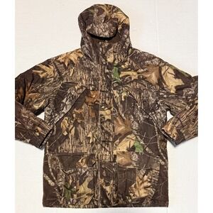CABELAS Kids - Mossy Oak Breakup Camo Insulated Hooded Hunting Jacket - Large
